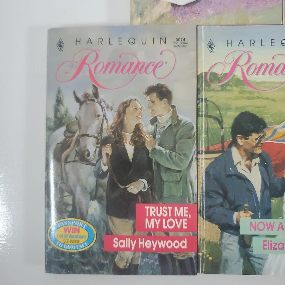 Harlequin Romances Vintage Books 1990. Various Authors. Lot Of 7